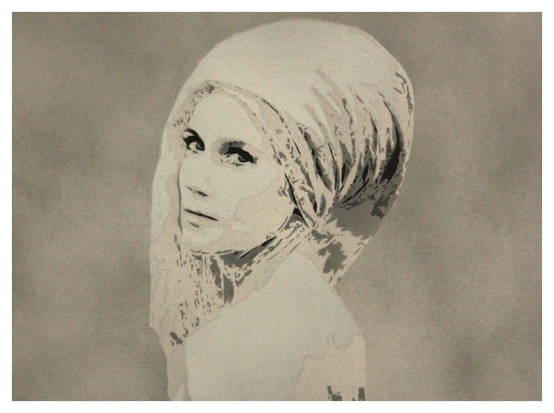 Lady in Kerchief by BIZZY stencil art