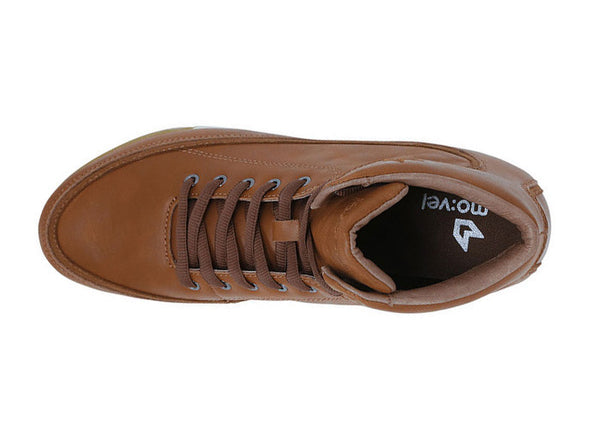 Men Rio Grande High-Top Tan Trainers Waxed Leather top view