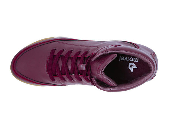 Men Rio Grande High-Top Burgundy Trainers Leather top view