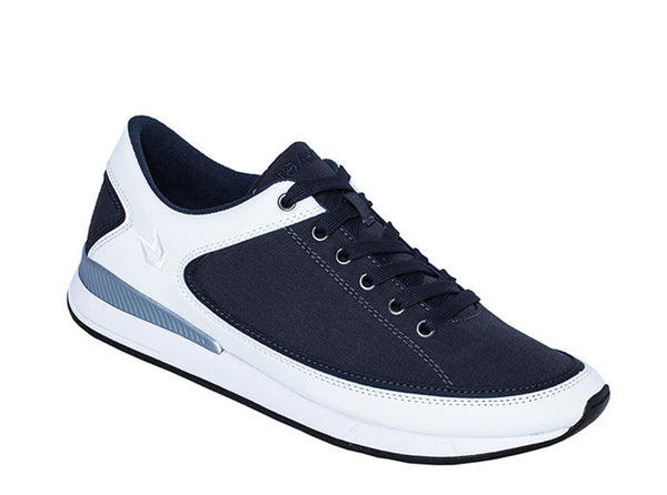 Men São Paulo Blue-Grey and White Trainers 3 quarters view