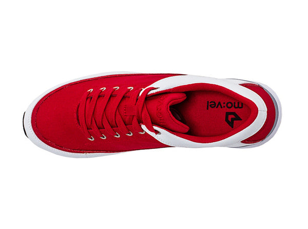 Men São Paulo Red and White Trainers top view