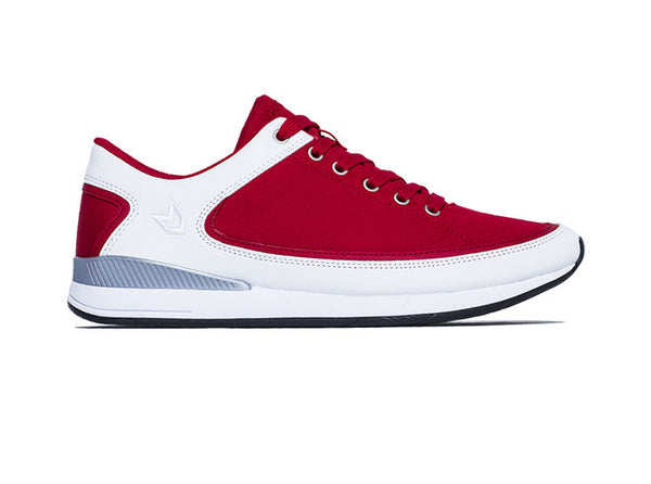 Men São Paulo Red and White Trainers side view