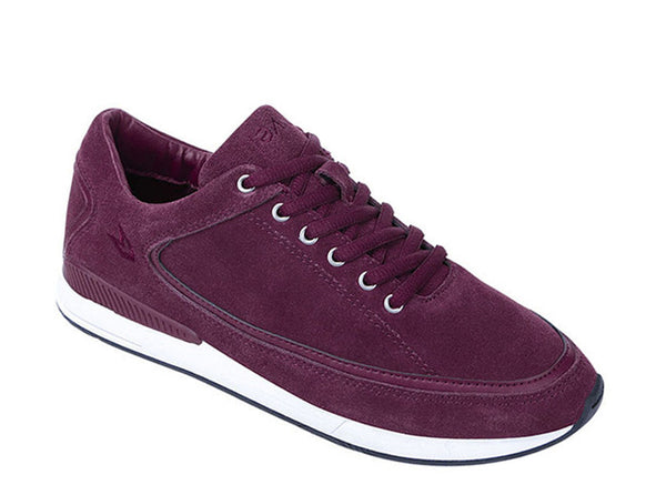 Men São Paulo Burgundy Trainers Suede 3 quarters view