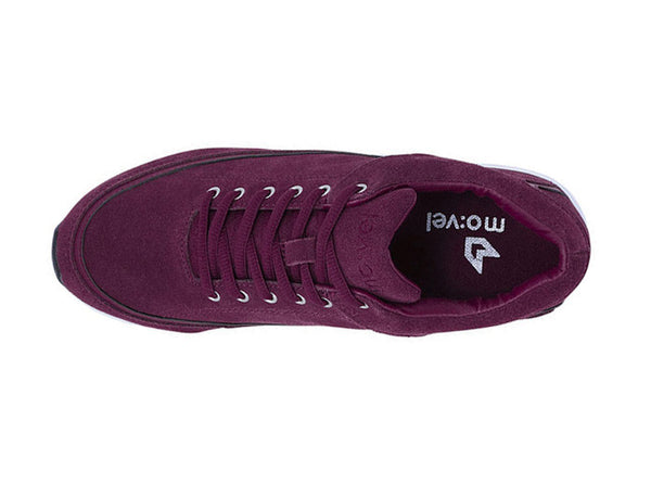 Men São Paulo Burgundy Trainers Suede top view