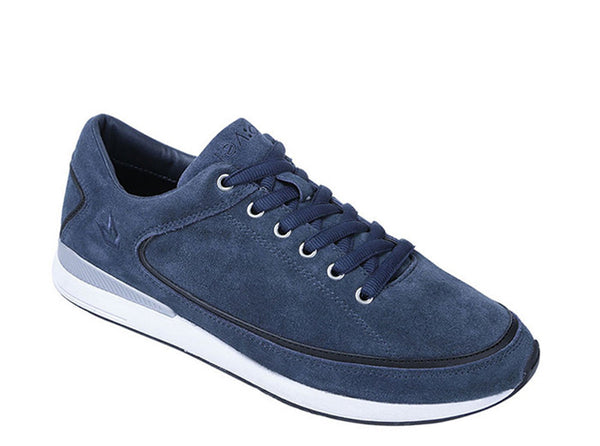 Men São Paulo Navy Trainers Suede 3 quarters view