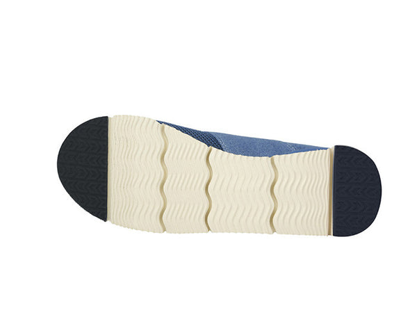 Manaus Mens Oil Blue Trainers Canvas sole view