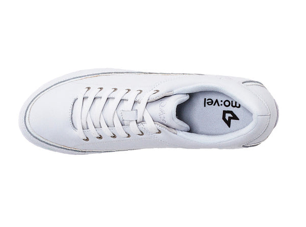 Men Bahia Low-Cut White Trainers Leather top view