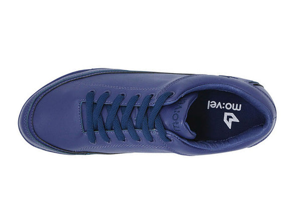 Men Bahia Low-Cut Navy Trainers Leather top view