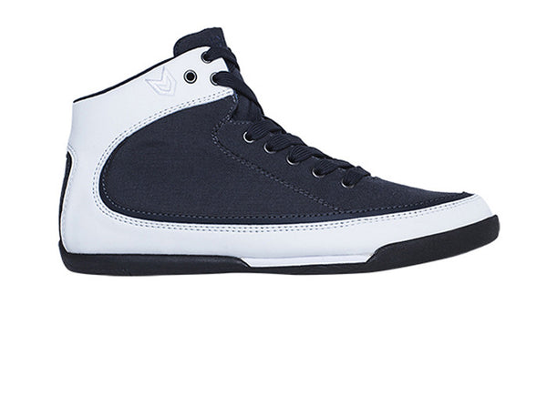 Women Rio Grande High-Top Blue-Grey and White Trainers side view