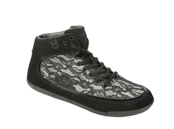 Women Rio Grande High-Top Black Trainers Lace 3 quarters view