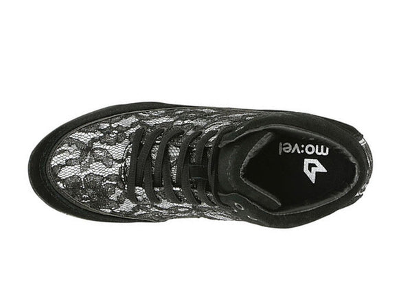 Women Rio Grande High-Top Black Trainers Lace top view