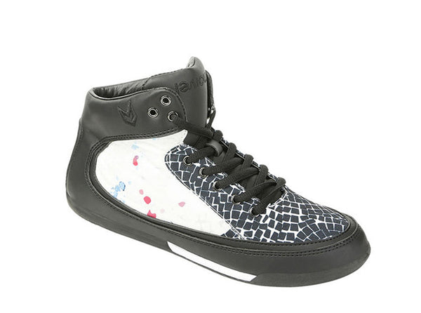 Women Rio Grande High-Top White Trainers Bossa Nova Print 3 quarters view