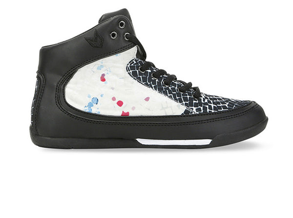 Women Rio Grande High-Top White Trainers Bossa Nova Print side view