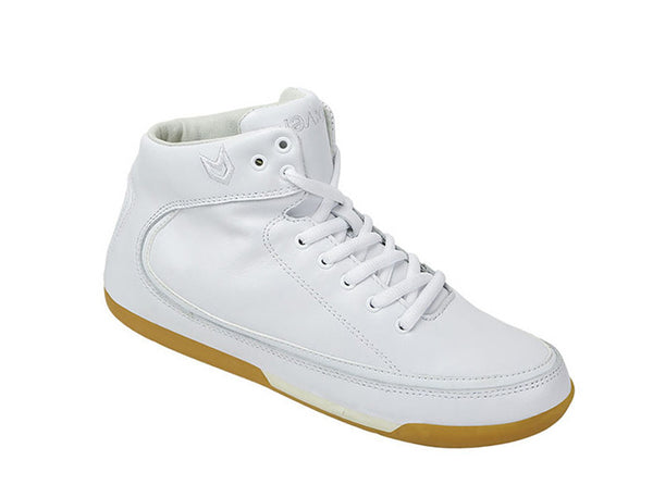 Women Rio Grande High-Top White Trainers Leather 3 quarters view