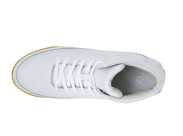 Women Rio Grande High-Top White Trainers Leather top view