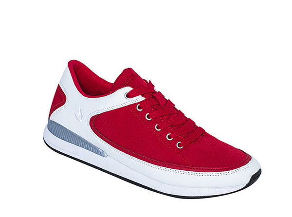 Women São Paulo Red and White Trainers 3 quarters view