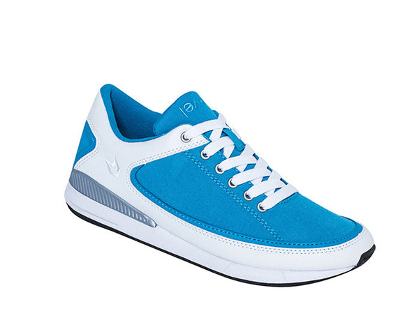 Women São Paulo Teal and White Trainers 3 quarters view