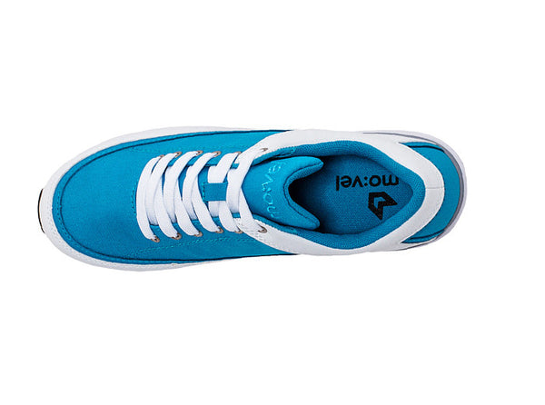 Women São Paulo Teal and White Trainers top view