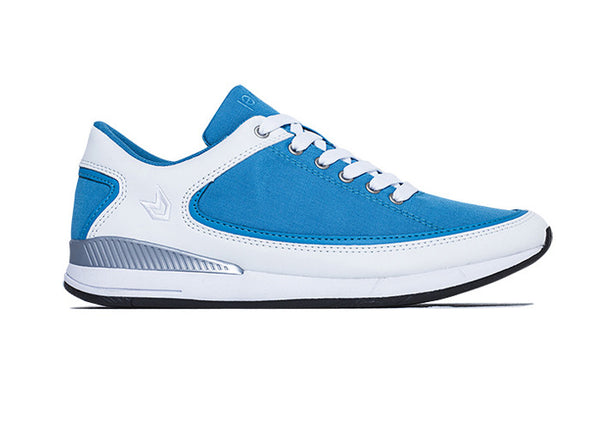 Women São Paulo Teal and White Trainers side view