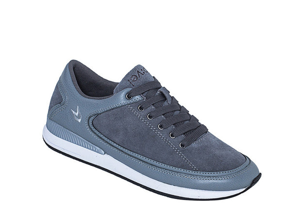 Women São Paulo Grey Trainers Leather + Suede 3 quarters view