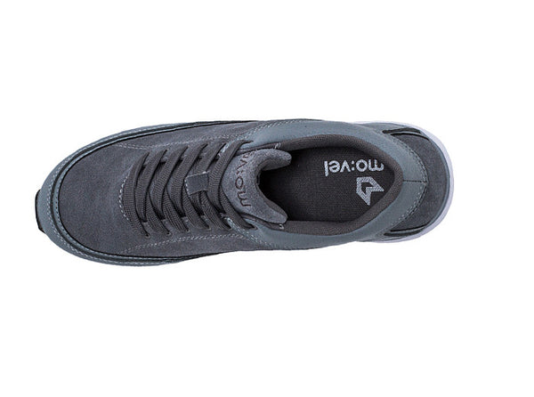 Women São Paulo Grey Trainers Leather + Suede top view