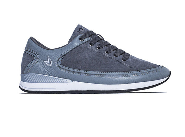 Women São Paulo Grey Trainers Leather + Suede side view