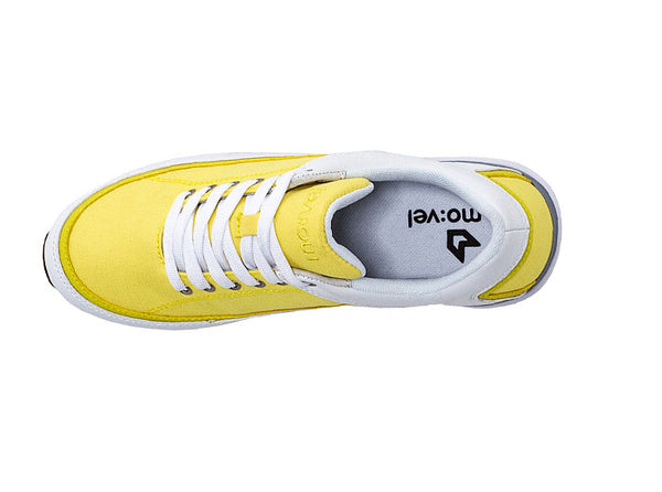 Women São Paulo Yellow and White Trainers top view