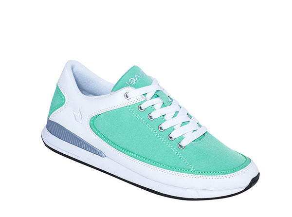 Women São Paulo Light Green and White Trainers 3 quarters view