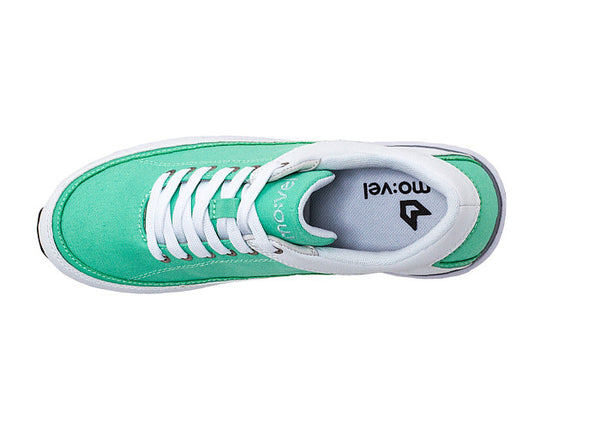 Women São Paulo Light Green and White Trainers top view