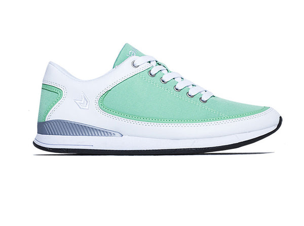 Women São Paulo Light Green and White Trainers side view