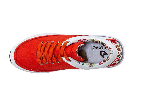 Women São Paulo Orange Trainers Forró 3 (lining) top view