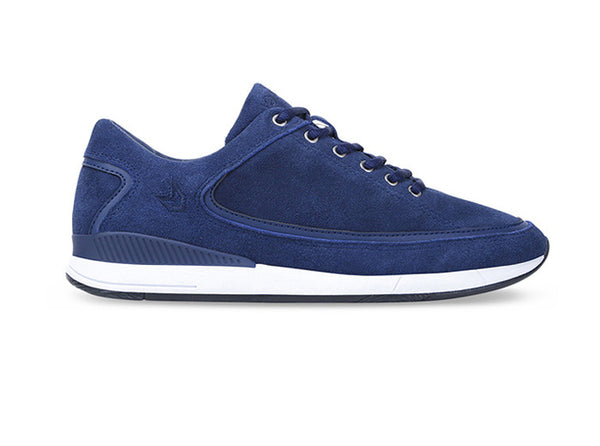 Women São Paulo Blue Trainers Suede side view