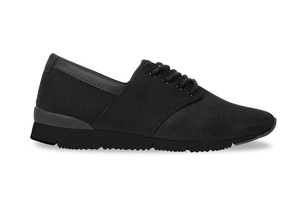 Manaus Womens Black Trainers Canvas side view