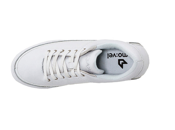 Women Bahia Low-Cut White Trainers Leather top view