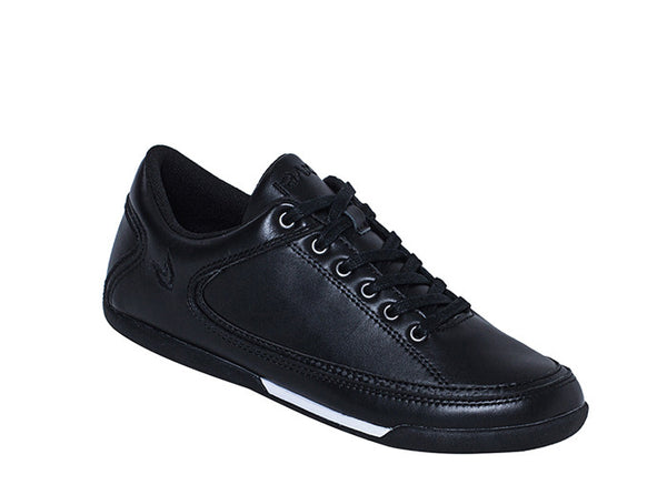 Women Bahia Low-Cut Black Trainers Leather 3 quarters view