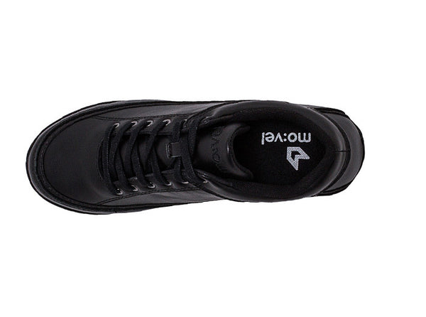 Women Bahia Low-Cut Black Trainers Leather top view