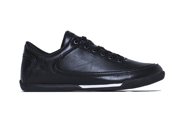 Women Bahia Low-Cut Black Trainers Leather side view