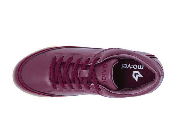 Women Bahia Low-Cut Burgundy Trainers Leather top view