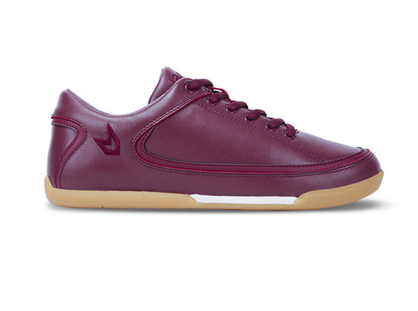 Women Bahia Low-Cut Burgundy Trainers Leather side view