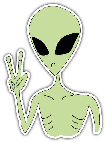 Alien Peace (V1)  - Printed Sticker Decal