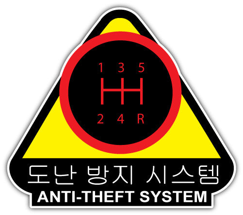 Anti Theft System (V1)  - Printed Sticker Decal