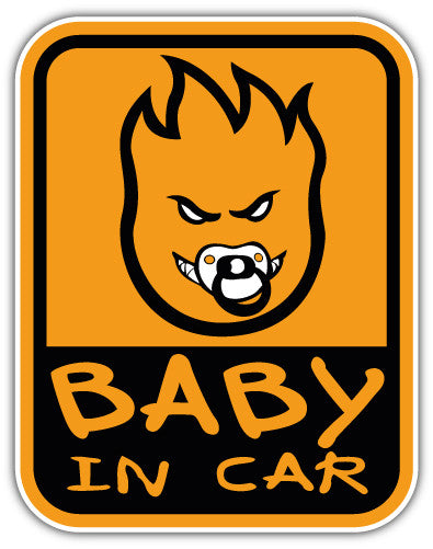 Baby In Car (V4)  - Printed Sticker Decal