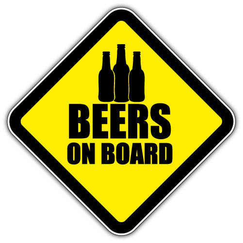 Beers On Board (V1)  - Printed Sticker Decal