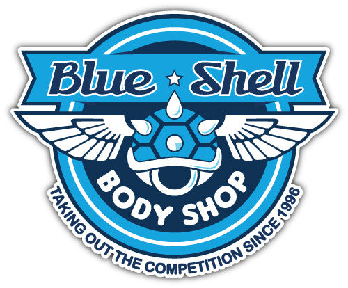 Blue Shell Body Shop (V1)  - Printed Sticker Decal