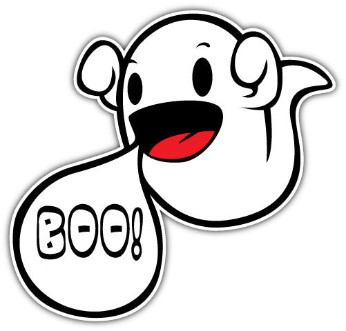 Boo Ghost (V1)  - Printed Sticker Decal