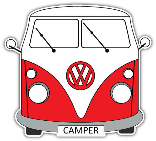 Camper Van (V1)  - Printed Sticker Decal