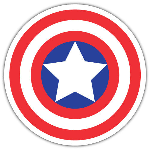 Captain America Shield (V1)  - Printed Sticker Decal