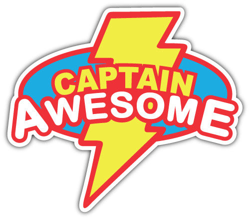 Captain Awesome (V1)  - Printed Sticker Decal