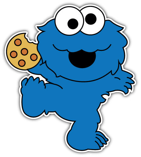 Cookie Monster Baby (V1)  - Printed Sticker Decal