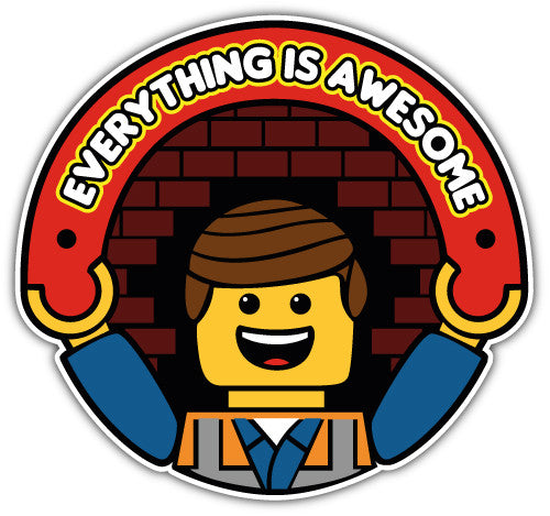 Everything Is Awesome Lego (V1)  - Printed Sticker Decal